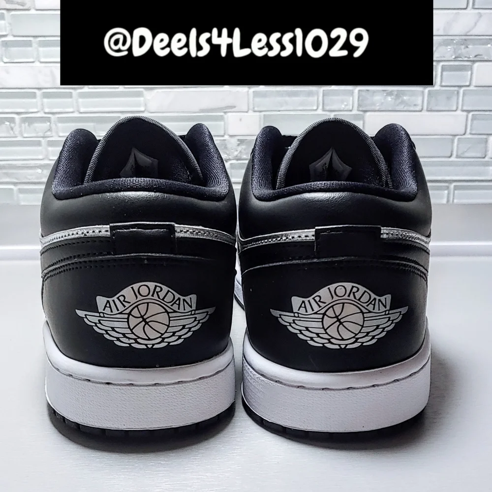 Nike Air Jordan 1 SE Low Mens Size 10.5/Womens 12 Black Metallic Silver White
